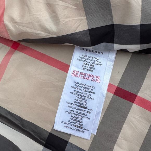 Burberry Baby Girls Size 18M Quilted Removeable Hood Jacket Light Pink - Picture 10 of 10